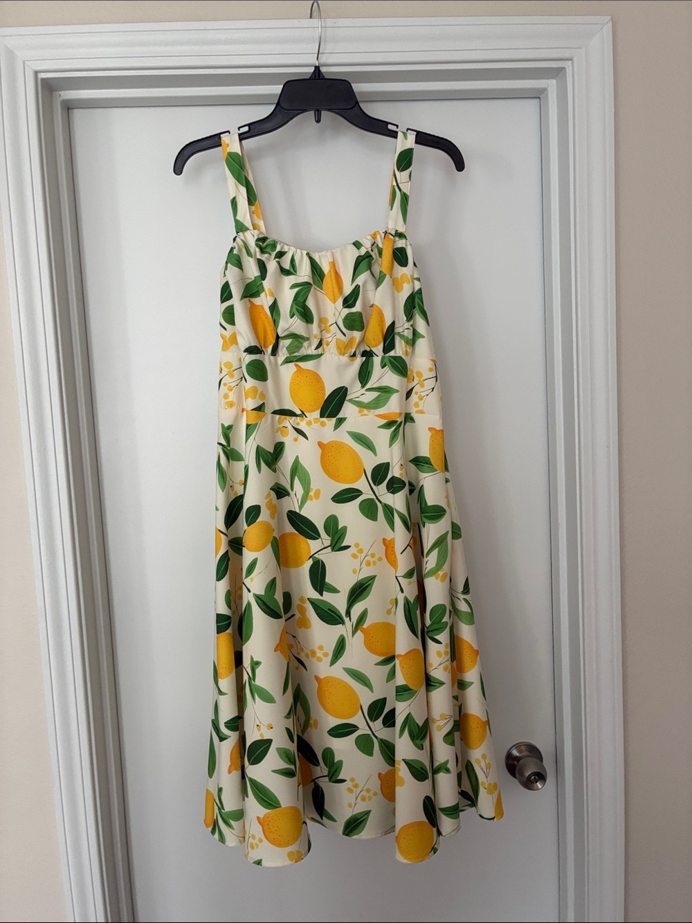 Lemon Print Sundress in Yellow & Green